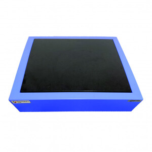 Portable Anti Vibration Station , Size 530mm L x 530mm D x 110mm H , Micro Balance Top 18mm thick jet black granite supported on frame work made of 30 x 30 x1.6mm thick ERW CRCA square tube coated with epoxy powder 70 micron & supplied with 4 nos of vibration dampers below granite top , Approximate size of Granite : 455 mm x 455 mm